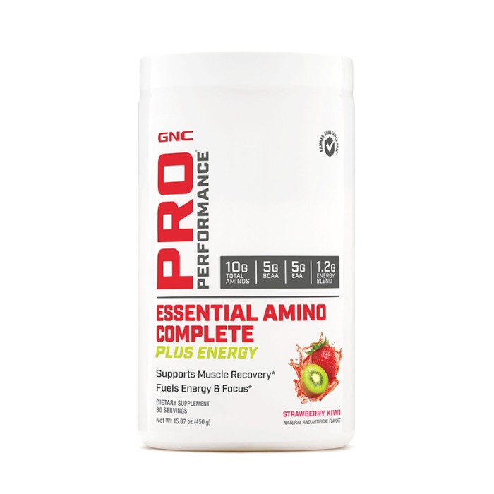 Essential Amino Complete Aminoacizi cu aroma de capsuni si kiwi (450 grame), GNC Pro Performance Essential Amino Complete Aminoacizi cu aroma de capsuni si kiwi (450 grame), GNC Pro Performance