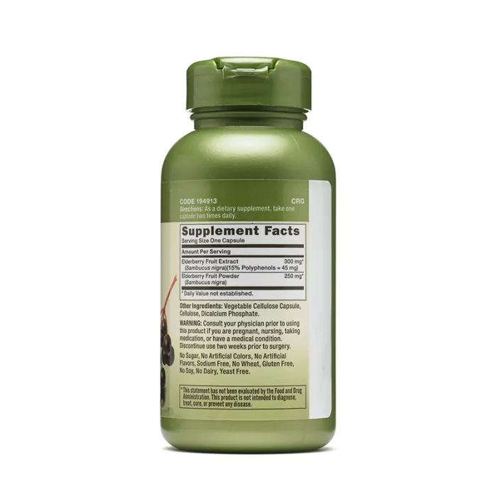 Extract standardizat din fructe de soc 550 mg (100 capsule), GNC Herbal Plus Extract standardizat din fructe de soc 550 mg (100 capsule), GNC Herbal Plus
