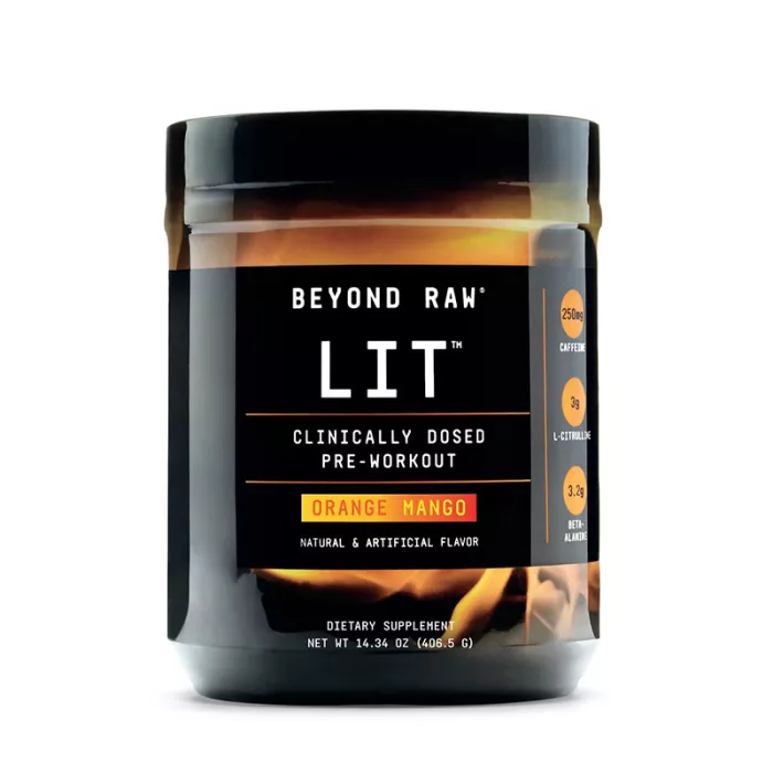 LIT Formula pre-workout cu aroma de portocale si mango (406,5 grame), GNC Beyond Raw LIT Formula pre-workout cu aroma de portocale si mango (406,5 grame), GNC Beyond Raw