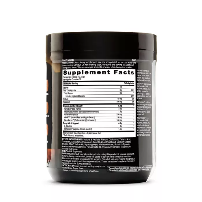 LIT Formula pre-workout cu aroma de portocale si mango (406,5 grame), GNC Beyond Raw LIT Formula pre-workout cu aroma de portocale si mango (406,5 grame), GNC Beyond Raw
