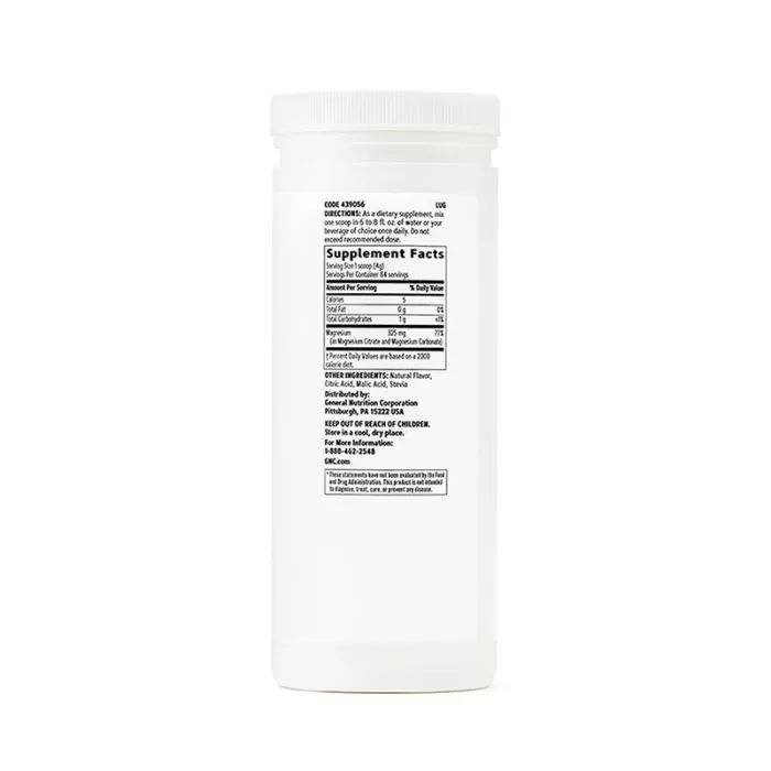 Magneziu pudra cu aroma de lamaie (336 grame), GNC Magneziu pudra cu aroma de lamaie (336 grame), GNC