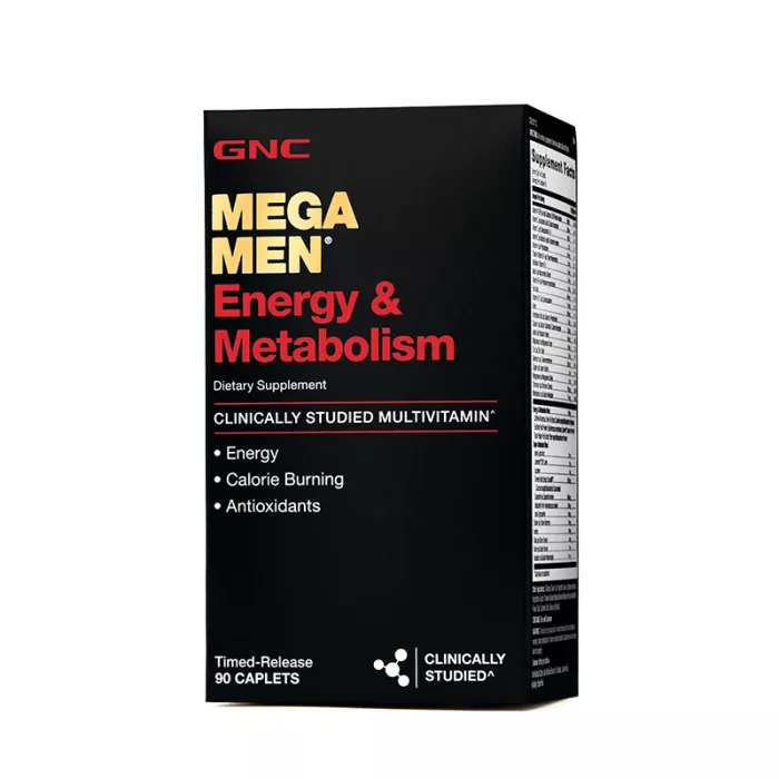 Mega Men Energy & Metabolism Complex de multivitamine pentru barbati (90 tablete), GNC Mega Men Energy & Metabolism Complex de multivitamine pentru barbati (90 tablete), GNC