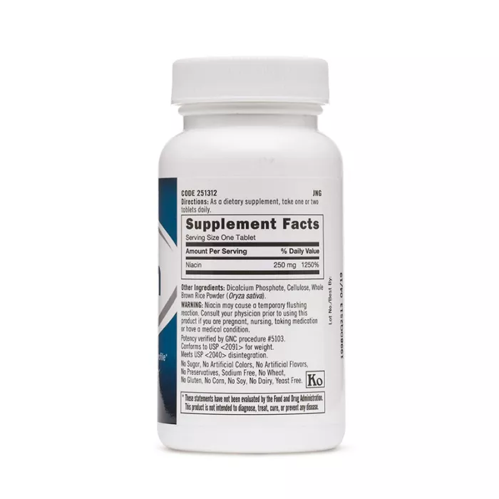 Niacin 250 mg (100 tablete), GNC Niacin 250 mg (100 tablete), GNC