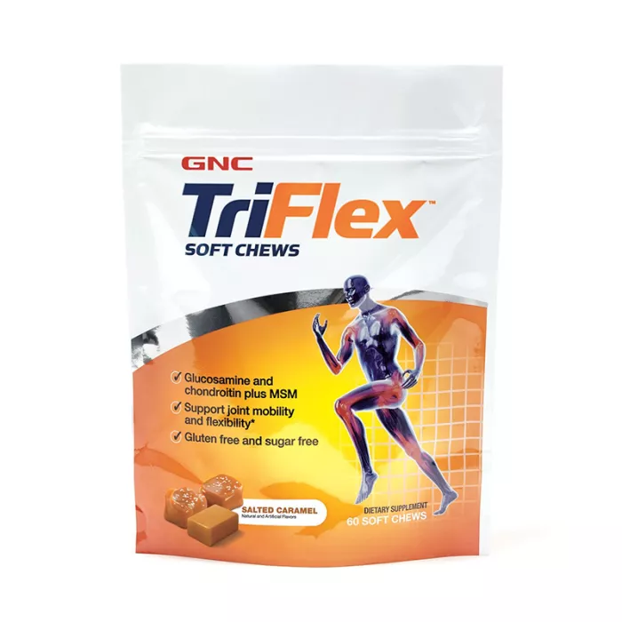 Triflex Caramele cu aroma de caramel sarat (60 caramele), GNC Triflex Caramele cu aroma de caramel sarat (60 caramele), GNC