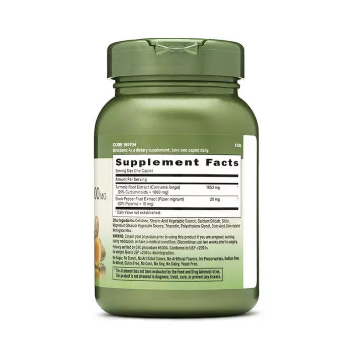 Extract standardizat de turmeric curcumin 1000 mg (60 capsule), GNC Herbal Plus Extract standardizat de turmeric curcumin 1000 mg (60 capsule), GNC Herbal Plus