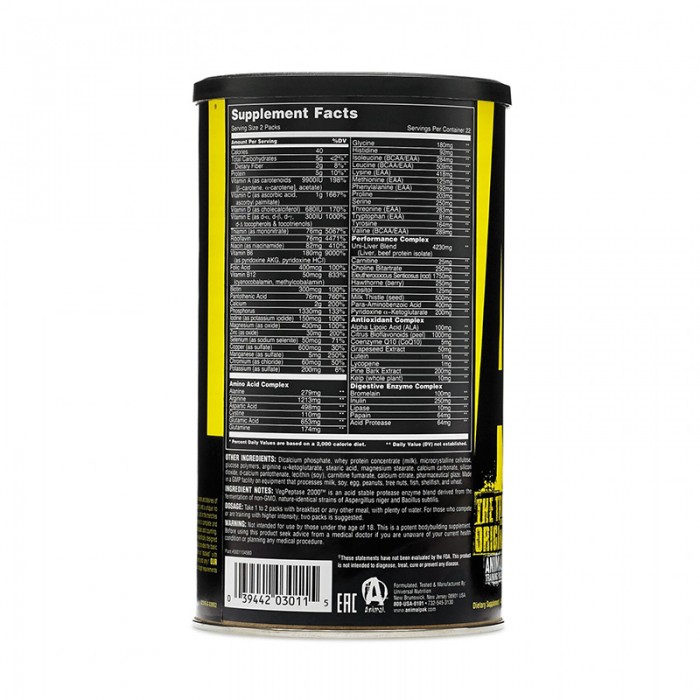 Universal Nutrition Animal Pak (44 pachetele), GNC Universal Nutrition Animal Pak (44 pachetele), GNC