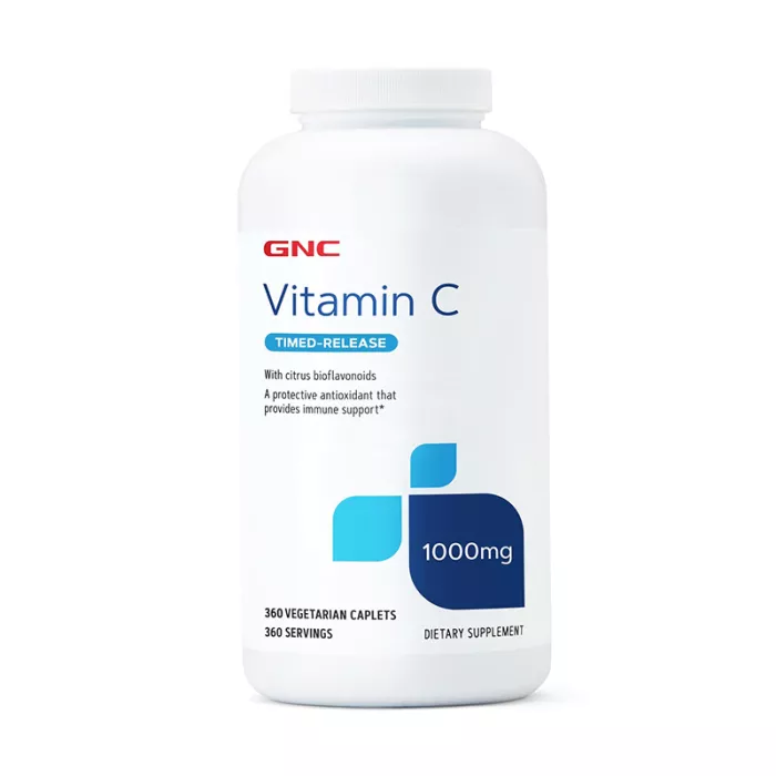 Vitamina C 1000 mg cu bioflavonoide si pulbere de macese (360 capsule), GNC Vitamina C 1000 mg cu bioflavonoide si pulbere de macese (360 capsule), GNC