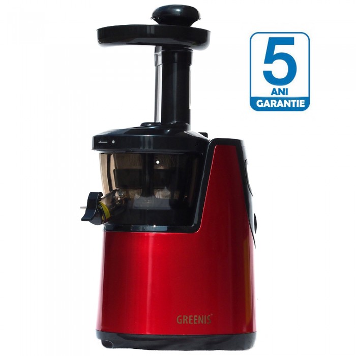 Storcator electric prin presare la rece GREENIS Slow Juicer Rosu Storcator electric prin presare la rece GREENIS Slow Juicer Rosu