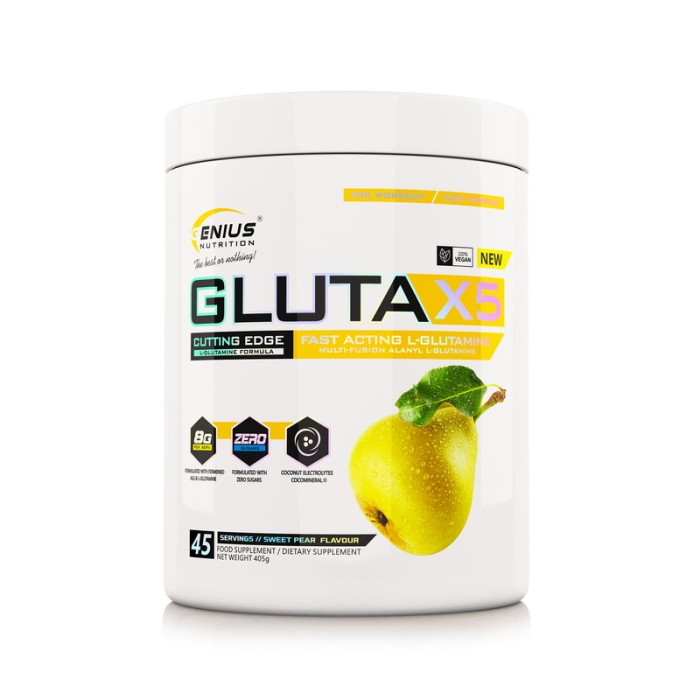 Gluta-X5 cu aroma de para (405 grame), Genius Nutrition