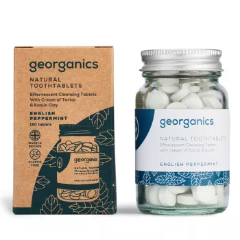 Pasta de dinti tablete English Peppermint (120 buc), Georganics