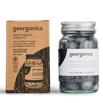 Tablete pentru igiena orala Charcoal (180 buc), Georganics