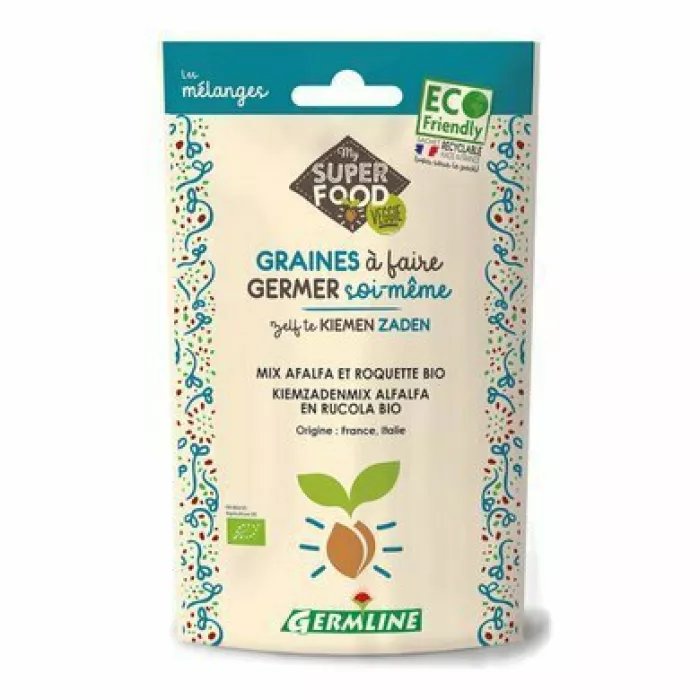 Mix alfalfa si rucola pentru germinat bio (150 g) Mix alfalfa si rucola pentru germinat bio (150 g)