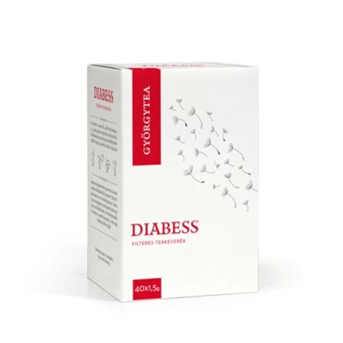 Diabess Filter amestec de ceai pentru diabet (40×1,5 g), Gyorgytea Diabess Filter amestec de ceai pentru diabet (40×1,5 g), Gyorgytea