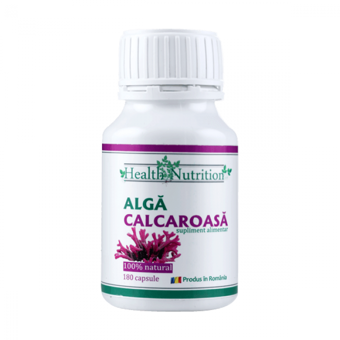 Alga calcaroasa 100% naturala (180 capsule), Health Nutrition Alga calcaroasa 100% naturala (180 capsule), Health Nutrition