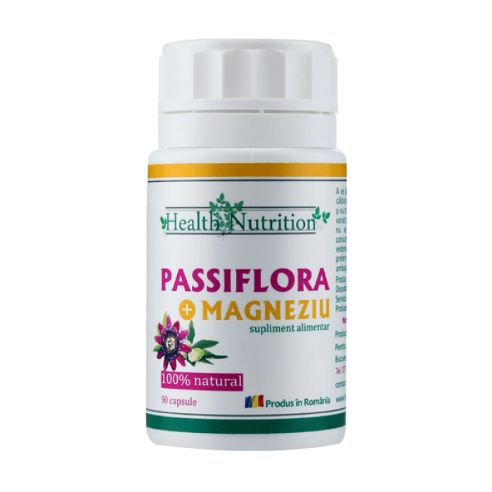 Passiflora si Magneziu (90 capsule), Health Nutrition Passiflora si Magneziu (90 capsule), Health Nutrition