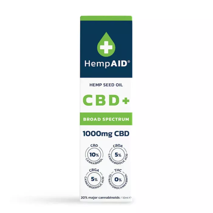 Ulei de canepa cu 1000mg CBD, 500mg CBDA, 500mg CBGA, broad spectrum (10 ml), HempAID Ulei de canepa cu 1000mg CBD, 500mg CBDA, 500mg CBGA, broad spectrum (10 ml), HempAID