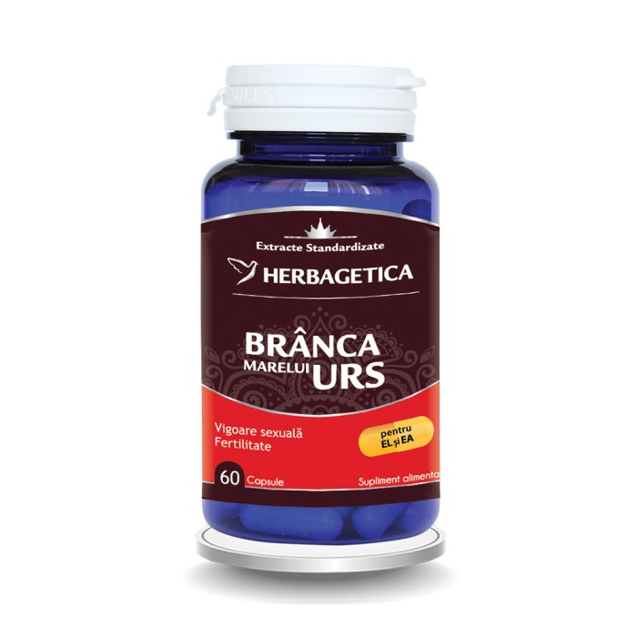 Branca marelui urs (60 capsule), Herbagetica Branca marelui urs (60 capsule), Herbagetica