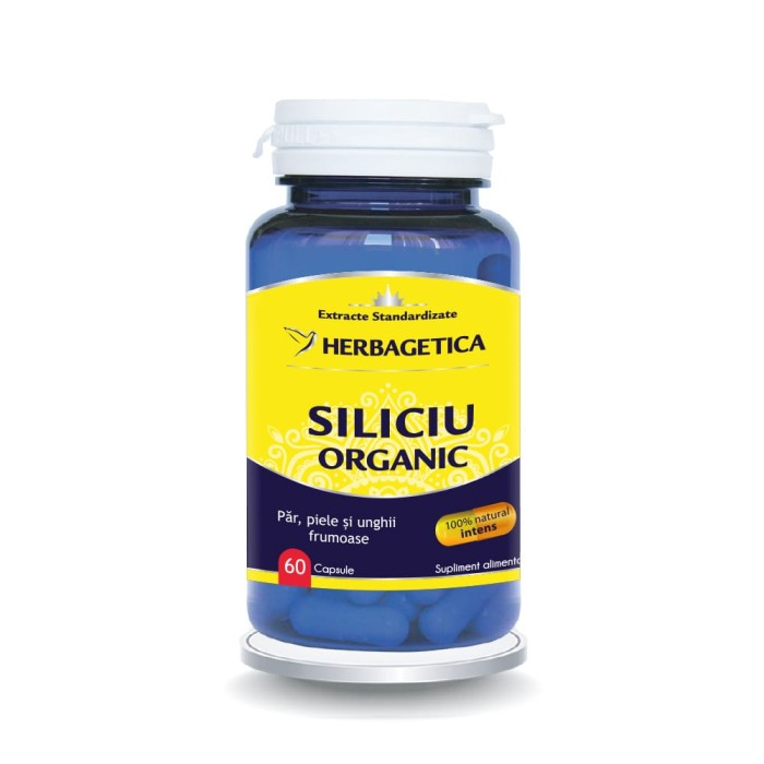 Siliciu Organic (60 capsule), Herbagetica