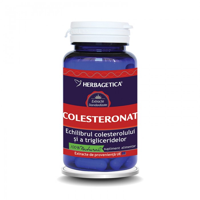 Colesteronat (30 capsule), Herbagetica Colesteronat (30 capsule), Herbagetica