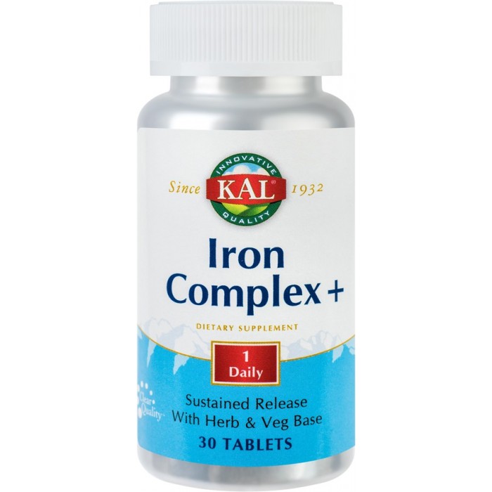 Iron Complex + (30 tablete cu eliberare prelungita), Kal Iron Complex + (30 tablete cu eliberare prelungita), Kal