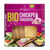 Crackers din naut cu usturoi, BIO, vegan (80 grame), Krippu