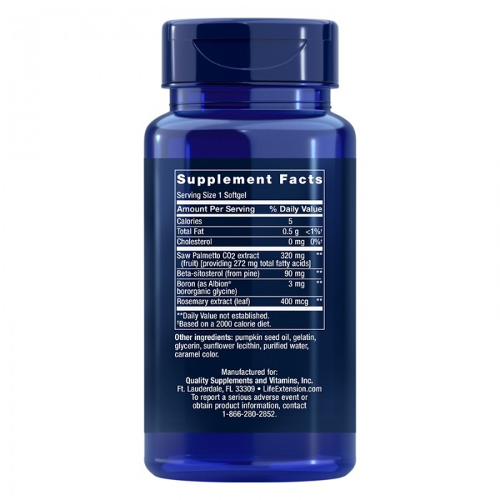 PalmettoGuard Saw Palmetto cu Beta-Sitosterol (30 capsule), LifeExtension PalmettoGuard Saw Palmetto cu Beta-Sitosterol (30 capsule), LifeExtension