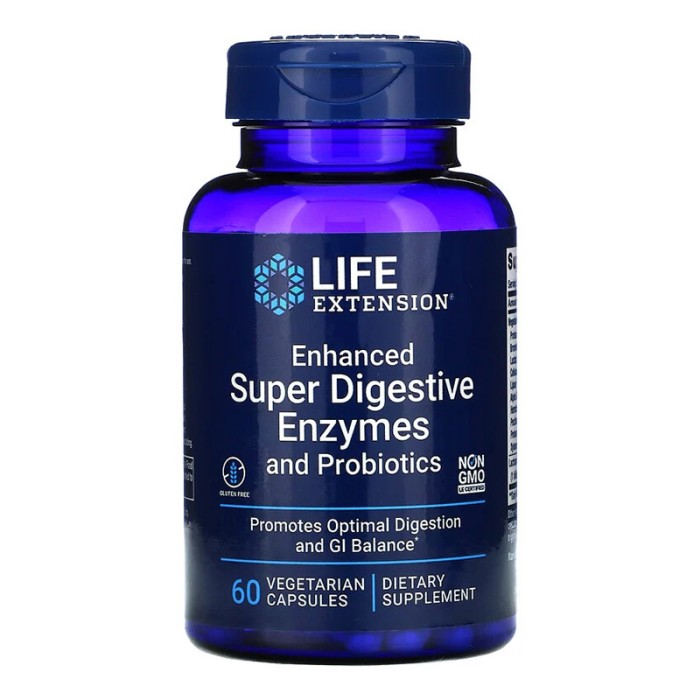 Enhanced Super Digestive Enzymes cu Probiotice (60 capsule), LifeExtension Enhanced Super Digestive Enzymes cu Probiotice (60 capsule), LifeExtension