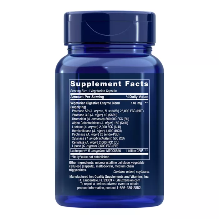 Enhanced Super Digestive Enzymes cu Probiotice (60 capsule), LifeExtension Enhanced Super Digestive Enzymes cu Probiotice (60 capsule), LifeExtension