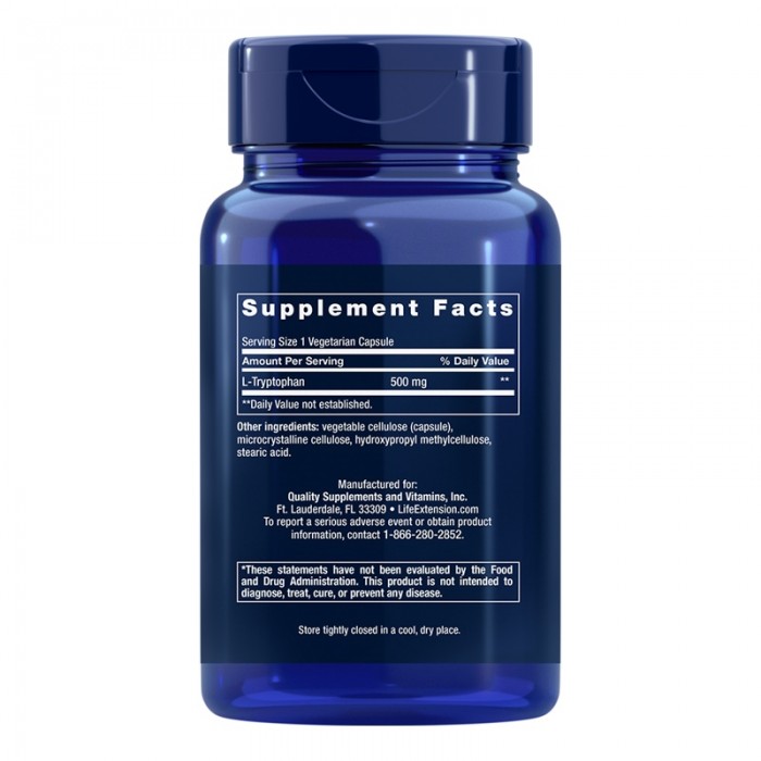 L-Tryptophan 500 mg (90 capsule), LifeExtension L-Tryptophan 500 mg (90 capsule), LifeExtension