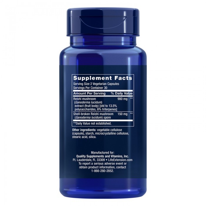Reishi Extract Mushroom Complex (60 capsule), LifeExtension Reishi Extract Mushroom Complex (60 capsule), LifeExtension
