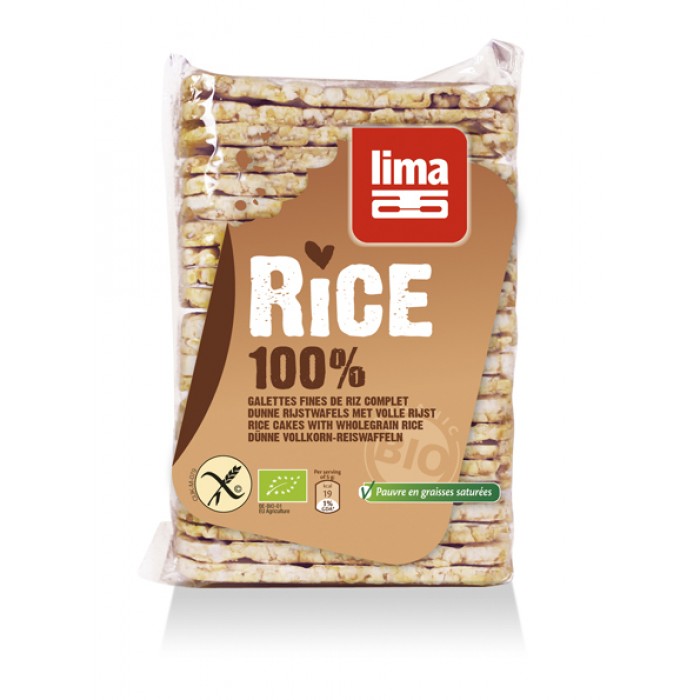 Rondele de orez expandat cu sare bio (130 grame), Lima Rondele de orez expandat cu sare bio (130 grame), Lima