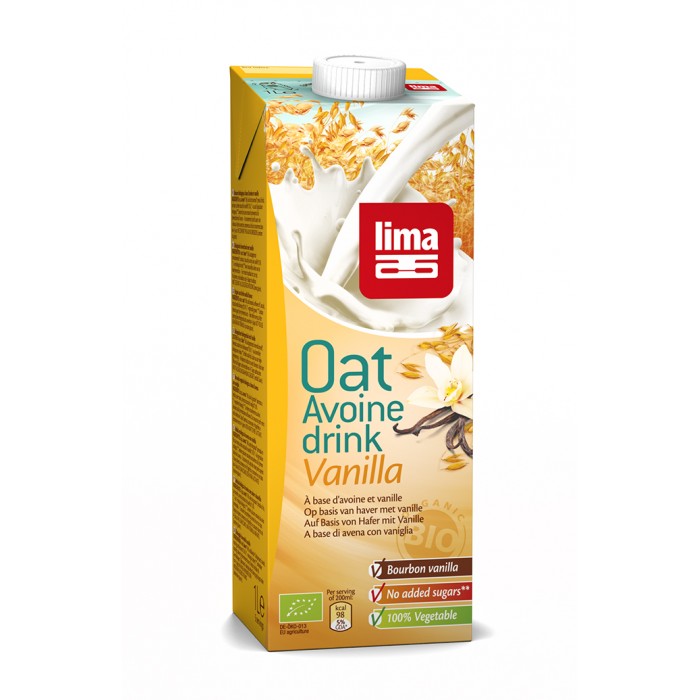 Lapte de ovaz cu vanilie bio (1 L), Lima Lapte de ovaz cu vanilie bio (1 L), Lima