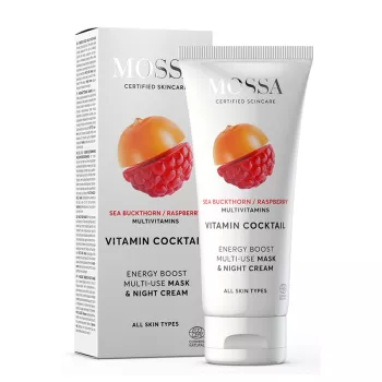 Vitamin Cocktail Multi-use Crema de noapte si masca (toate tipurile de ten) (50 ml), Mossa