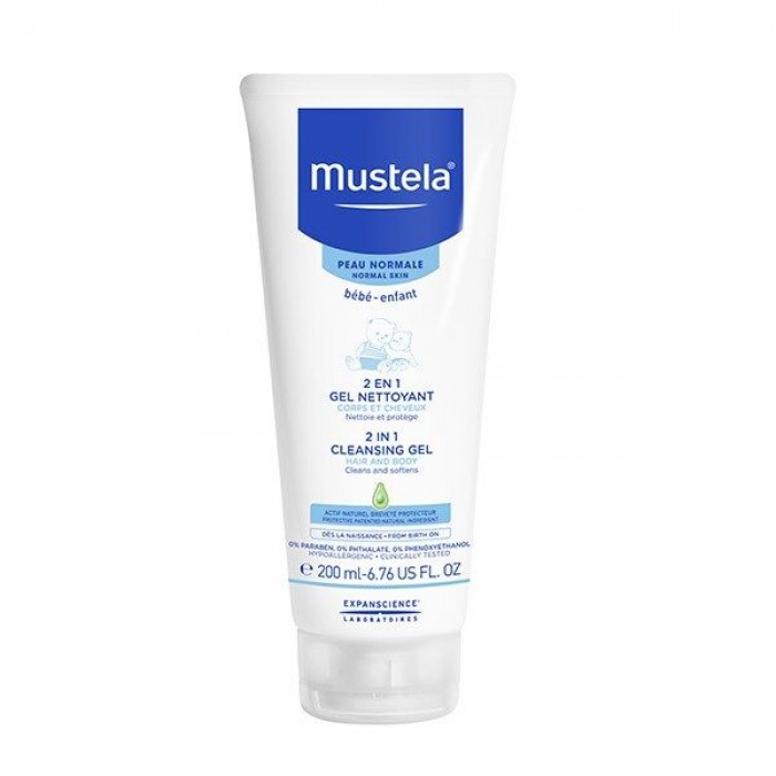 2 in 1 Crema curatatoare par si corp (200 ml), Mustela 2 in 1 Crema curatatoare par si corp (200 ml), Mustela