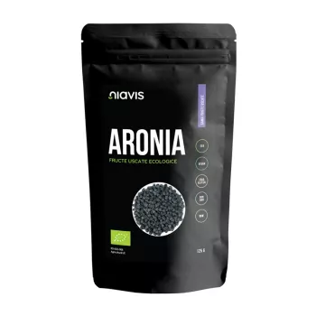Aronia fructe uscate RAW ecologice (125 grame), Niavis Aronia fructe uscate RAW ecologice (125 grame), Niavis