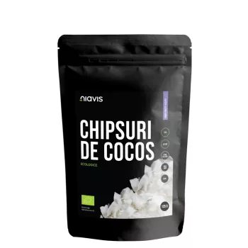 Chipsuri de cocos RAW ecologice (125 grame), Niavis Chipsuri de cocos RAW ecologice (125 grame), Niavis