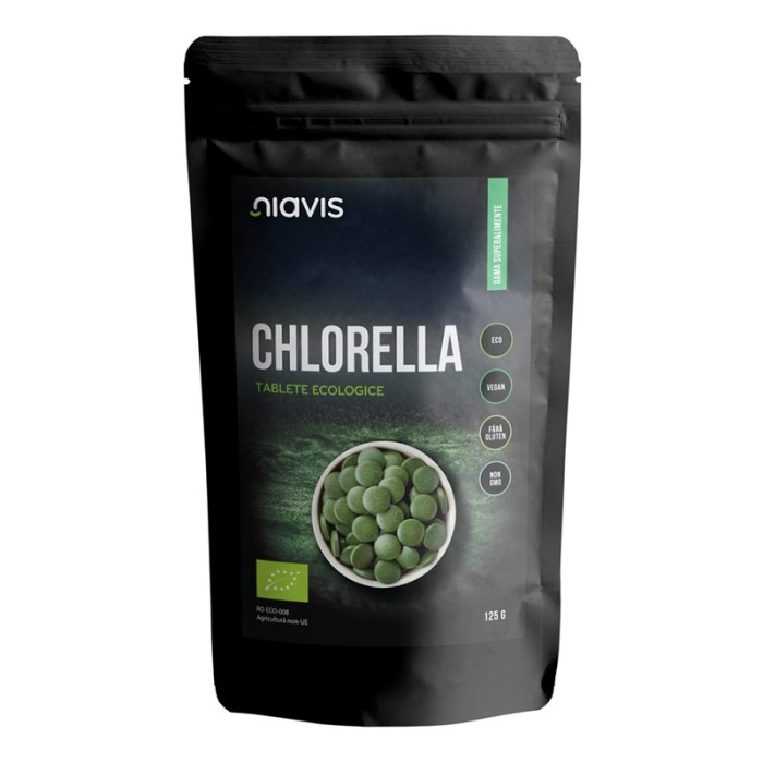 Chlorella tablete ecologice/BIO (125 grame), Niavis Chlorella tablete ecologice/BIO (125 grame), Niavis