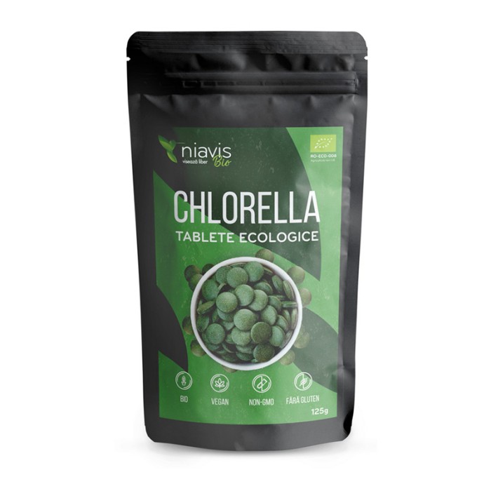 Chlorella tablete ecologice/BIO (125 grame), Niavis