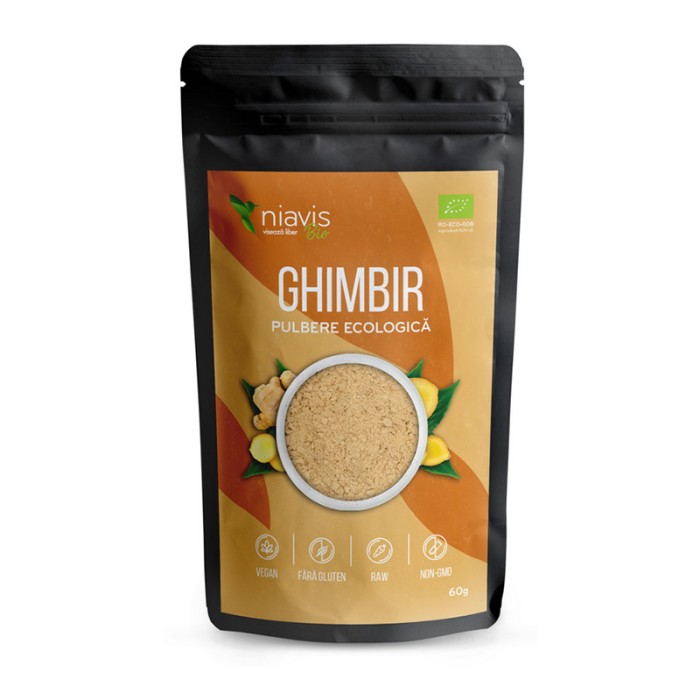 Ghimbir pulbere ecologica/BIO (60 grame), Niavis Ghimbir pulbere ecologica/BIO (60 grame), Niavis