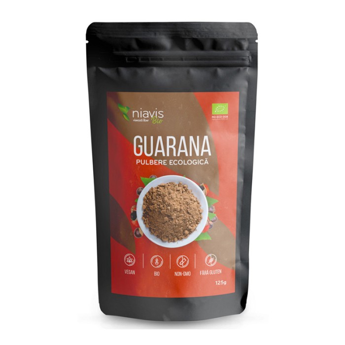 Guarana pulbere ecologica/BIO (125 grame), Niavis