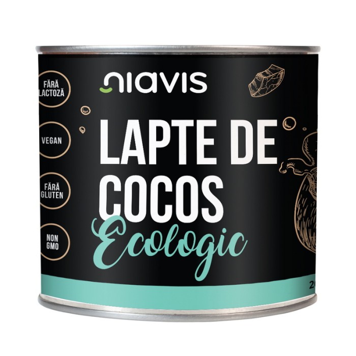 Lapte de cocos ecologic/BIO (200 ml), Niavis Lapte de cocos ecologic/BIO (200 ml), Niavis