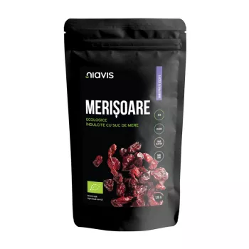 Merisoare ecologice/BIO indulcite cu suc de mere (125 grame), Niavis Merisoare ecologice/BIO indulcite cu suc de mere (125 grame), Niavis