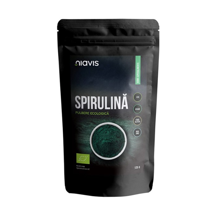 Spirulina pulbere ecologica/BIO (125 grame), Niavis Spirulina pulbere ecologica/BIO (125 grame), Niavis