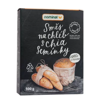 Mix pentru paine cu seminte de Chia fara gluten (500 grame), Nominal Mix pentru paine cu seminte de Chia fara gluten (500 grame), Nominal