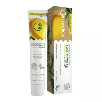 Pasta de dinti pentru albire cu lamaie si menta bio (75 ml), Nordics