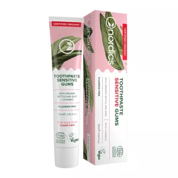 Pasta de dinti Sensitive cu urzica si salvie bio (75 ml), Nordics