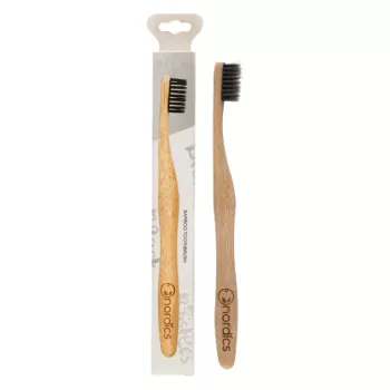 Periuta de dinti din bambus pentru adulti, gri, Nordics
