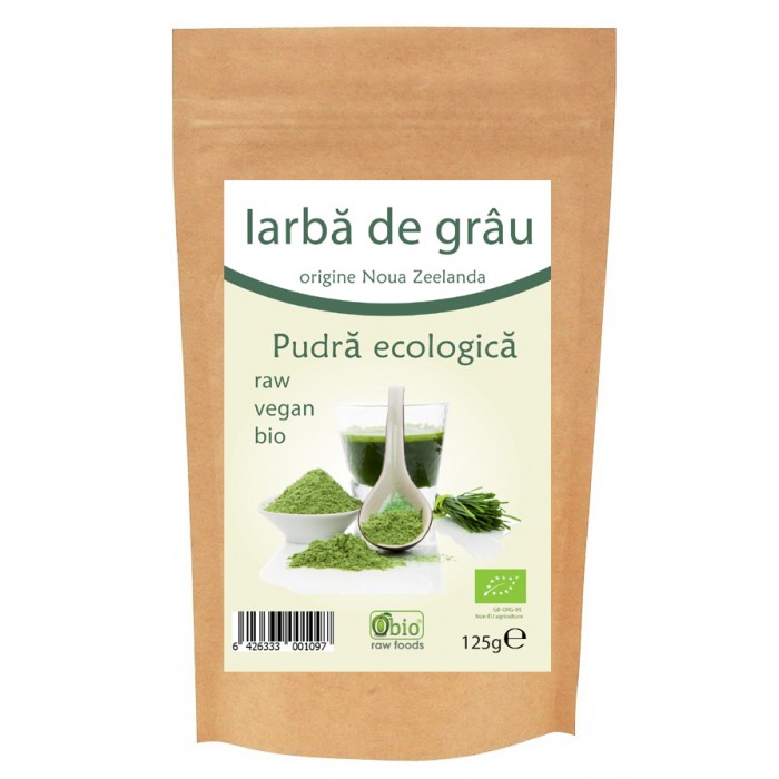 Iarba de grau pulbere bio Noua Zeelanda (125 grame) Iarba de grau pulbere bio Noua Zeelanda (125 grame)