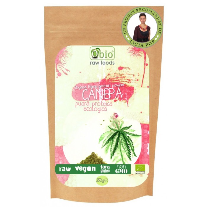 Proteina de canepa raw bio (250 grame) Proteina de canepa raw bio (250 grame)