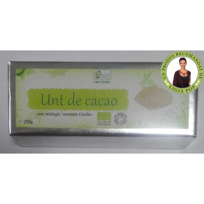 Unt de cacao raw criollo bio (250g) Unt de cacao raw criollo bio (250g)